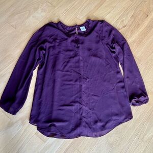 CAbi Purple Blouse Long Sleeves Office Business wear Large